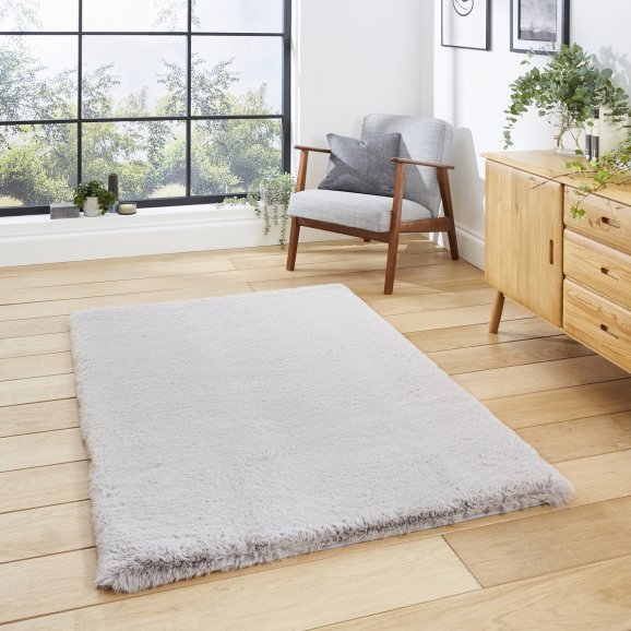 Super Fur Rug Silver