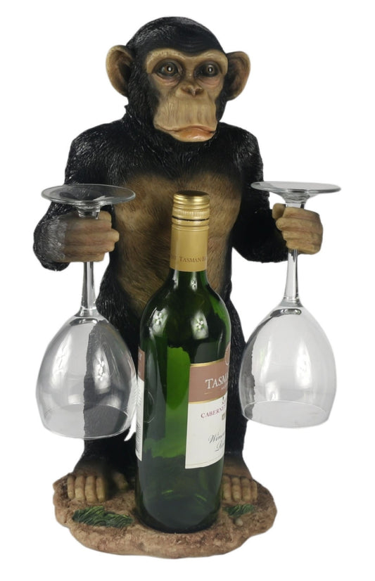 Chimp Wine Bottle and Glass Holder