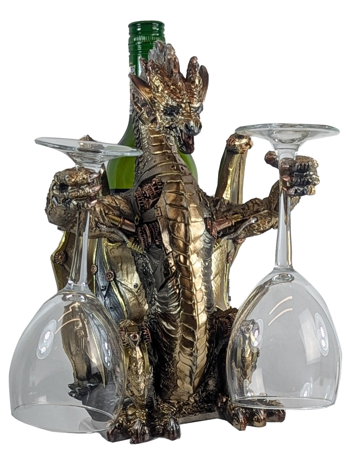 Steampunk Dragon Wine Bottle Holder