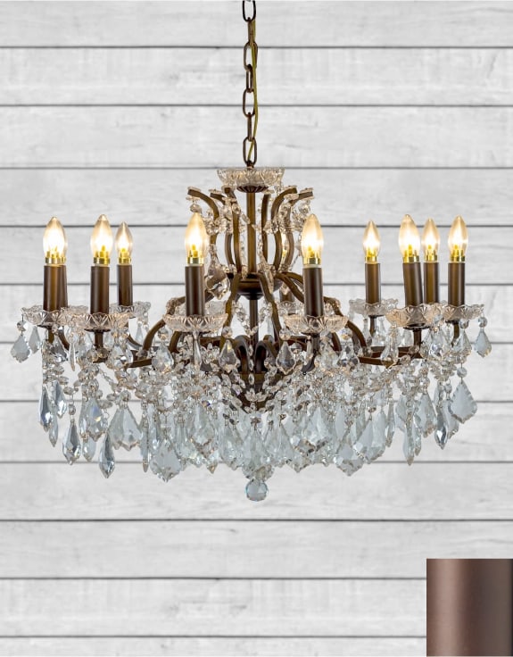 12 Arm Bronze Chandelier