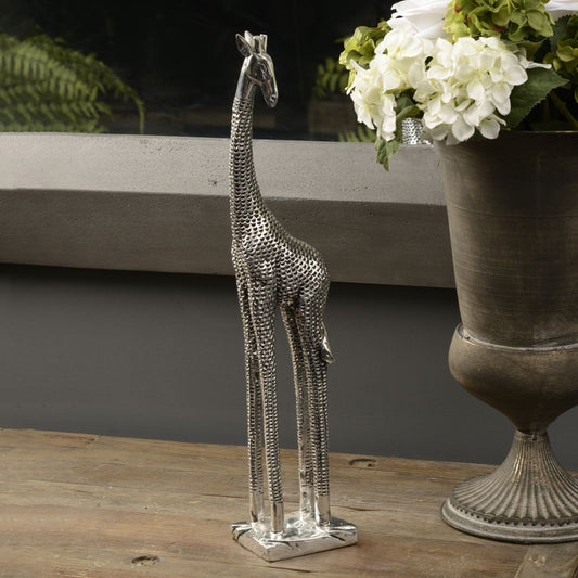 Silver Standing Giraffe Ornament
