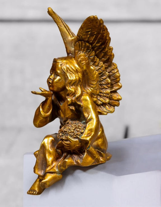 Antique Gold Angel Ornament