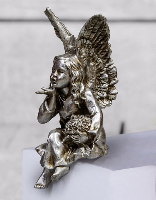 Antique Silver Angel Ornament