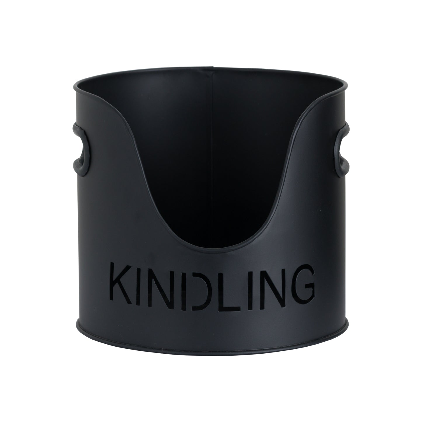Black Finish Logs, Kindling Bucket And Matchstick Holder