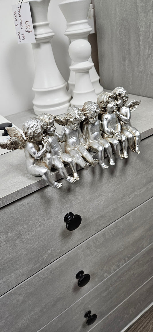Row of Cherubs Silver