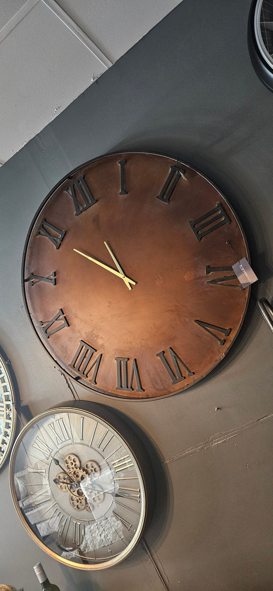 XL Industrial Iron Wall Clock