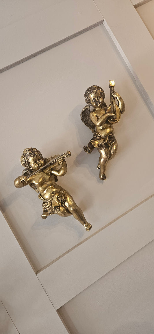 Gold Cherub Wall Decor Set