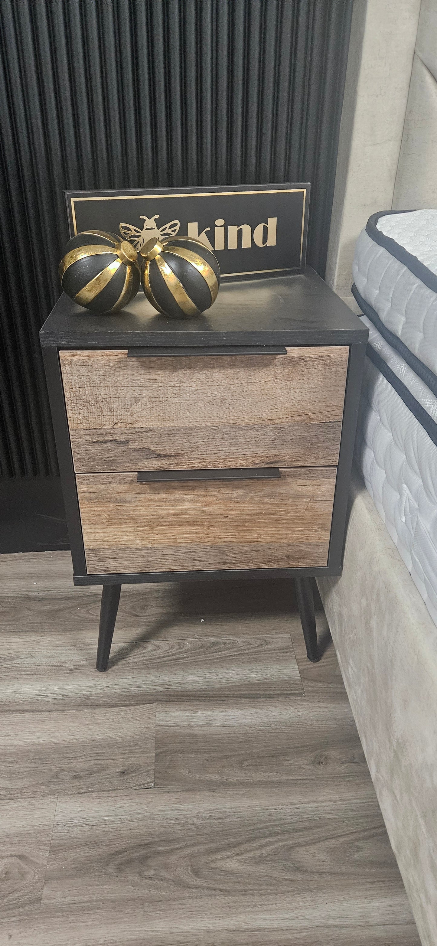 Sherburn 2 Drawer Bedside Table