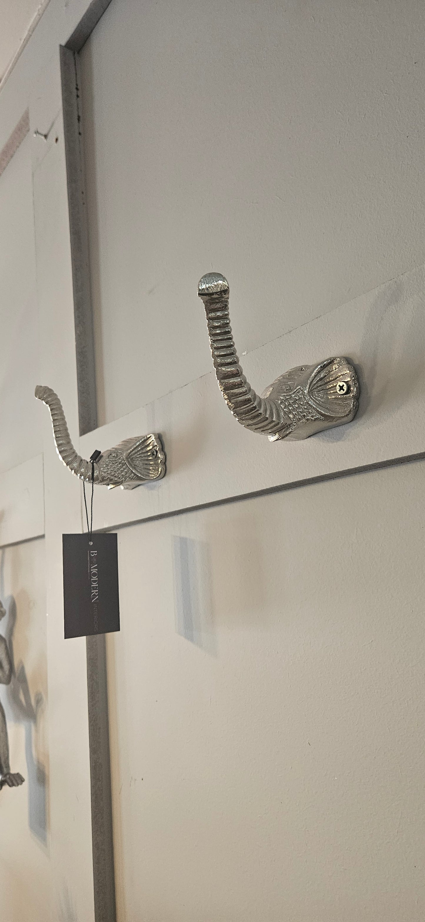 Elephant Antique Silver Coat Hooks