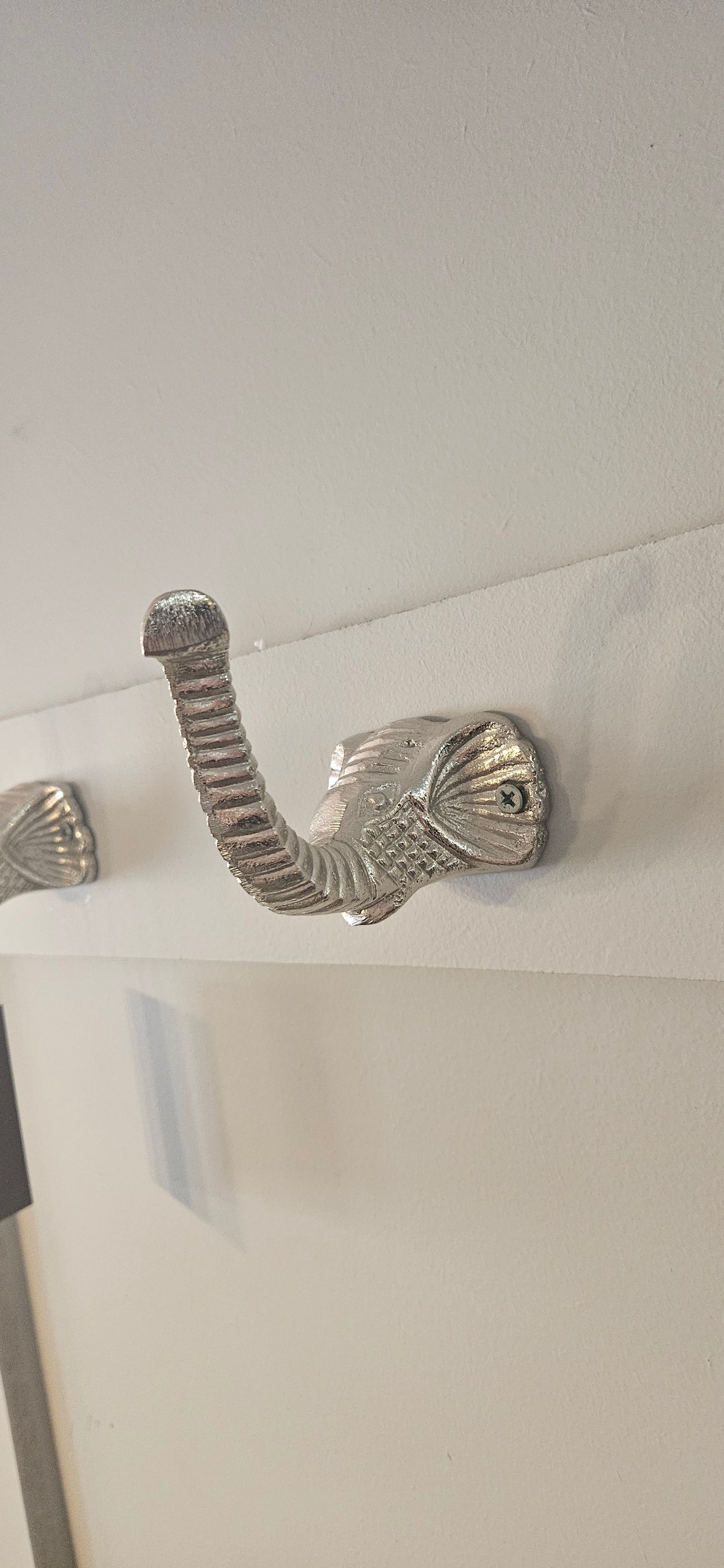 Elephant Antique Silver Coat Hooks