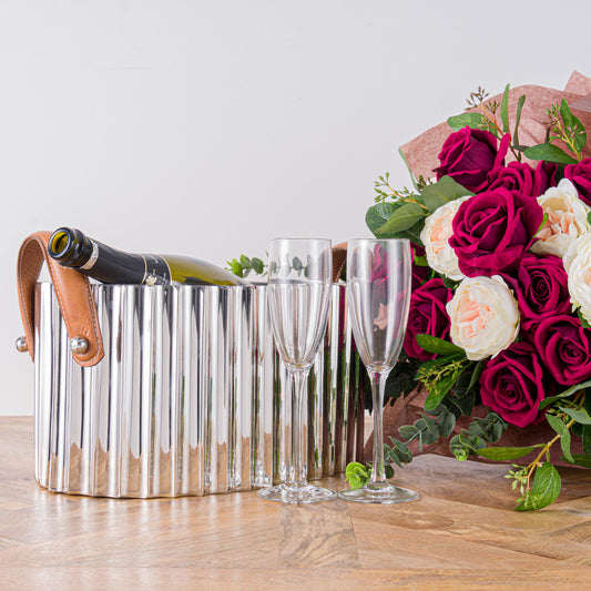 Fluted Silver Cooler