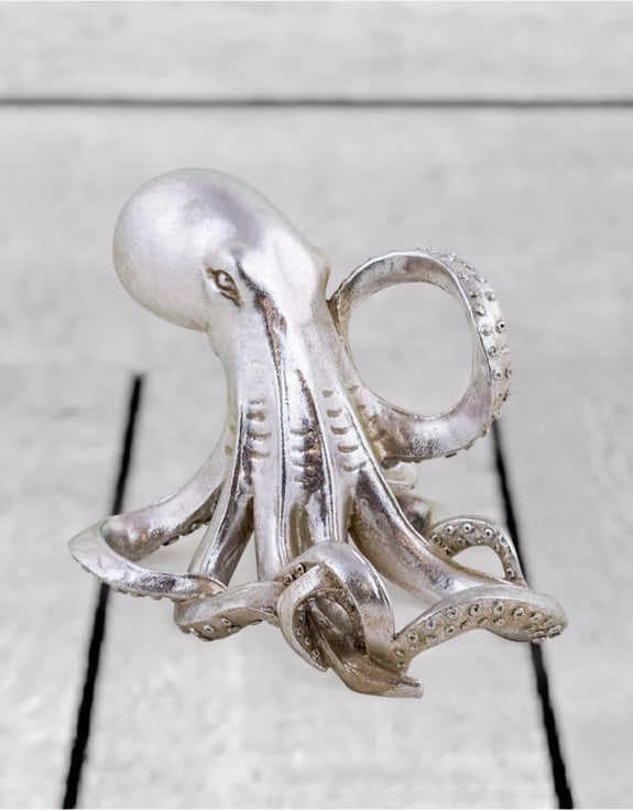 Silver Octopus Wine Bottle Holder