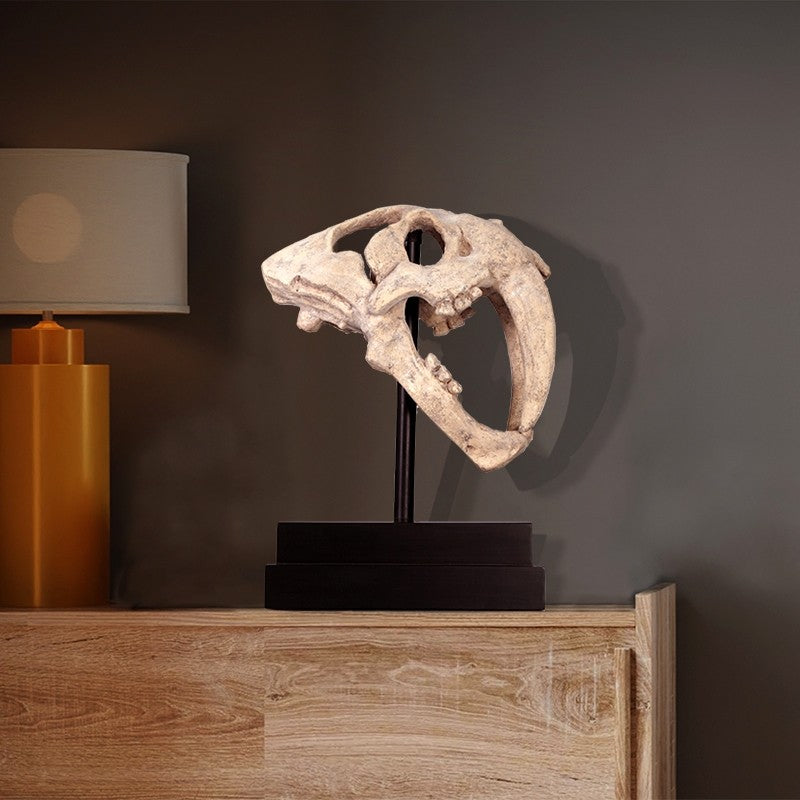 Saber Toothed Tiger Skull on Base