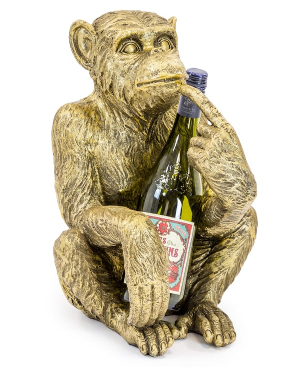 Antiqued Gold Sitting Monkey Figure / Bottle Holder (Copy)