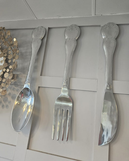 XL Knife, Fork and Spoon Silver