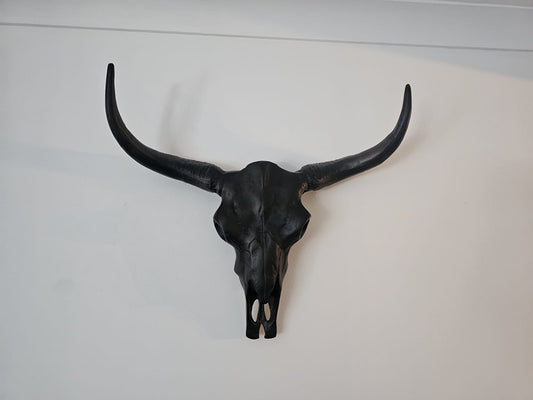 Large Aluminium Antique Bull Wall Skull