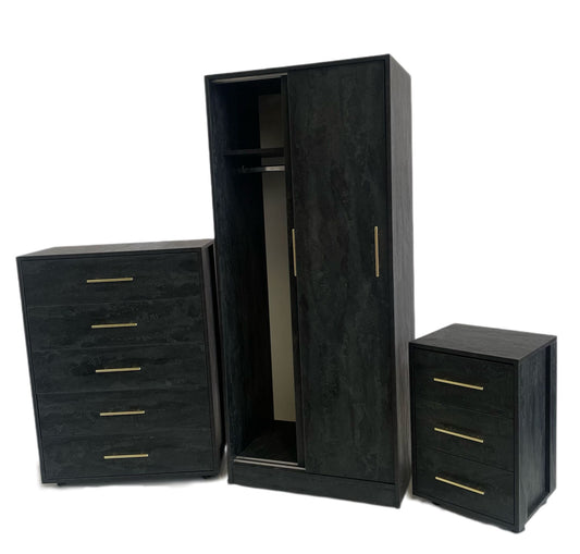 Venus Dark 2 Door Sliding Wardrobe