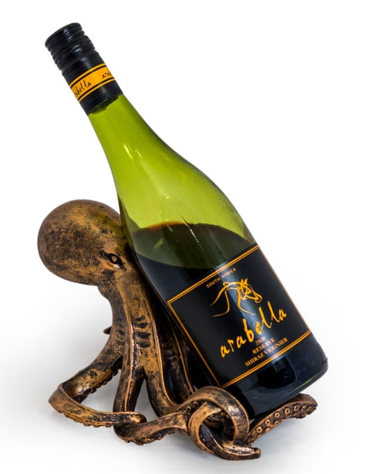 Bronze Octopus Wine Bottle Holder