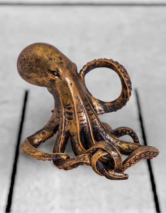 Bronze Octopus Wine Bottle Holder