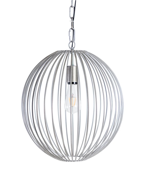 Silver Large Wire Sphere Ceiling Light