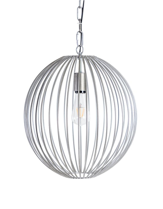 Silver Large Wire Sphere Ceiling Light