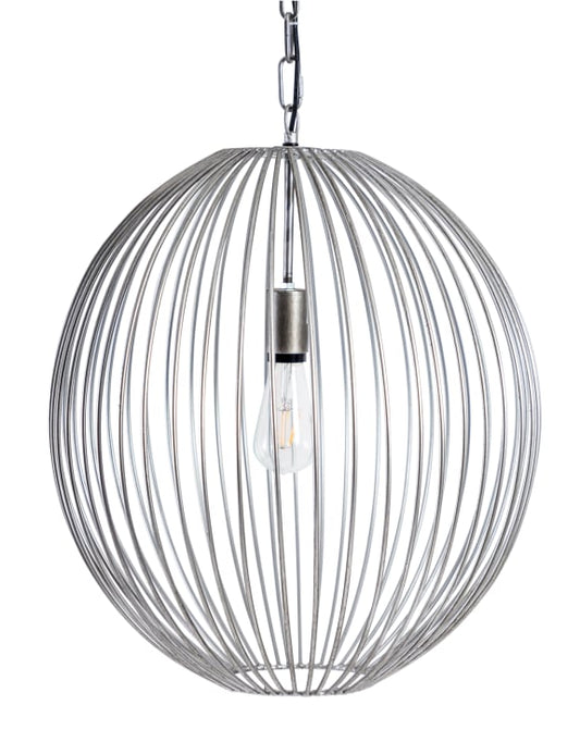 Silver Extra Large Wire Sphere Ceiling Light