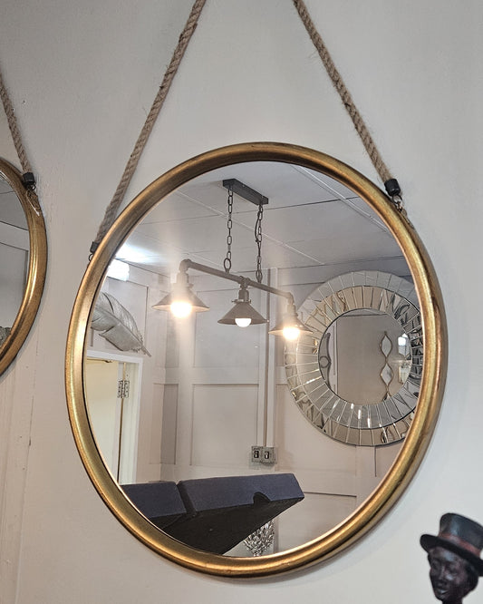 Medium Gold Hanging Mirror