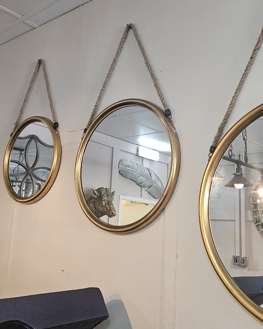 Large Gold Hanging Mirror