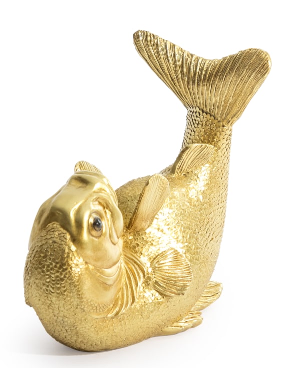 Drink Like a Fish Gold Wine Bottle Holder