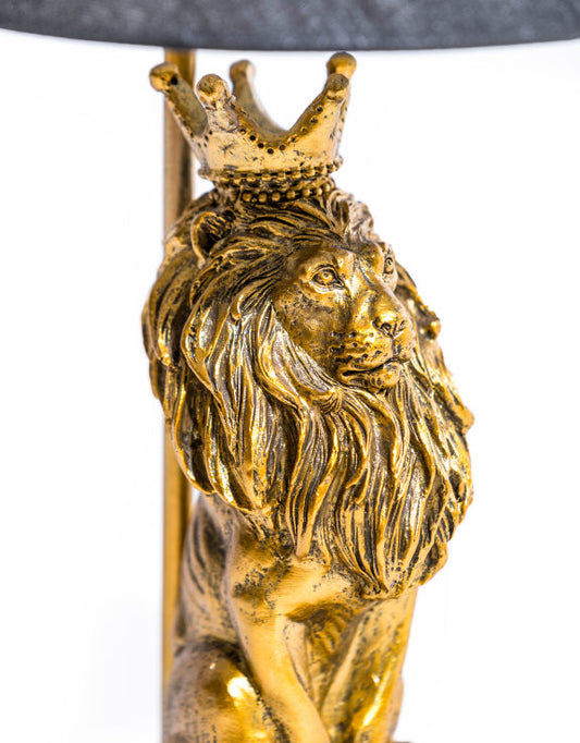 Gold Lion Table Lamp