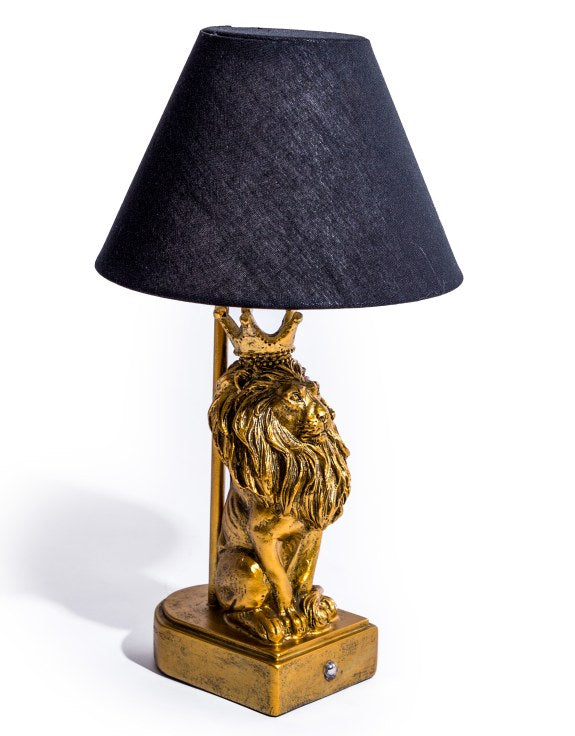 Gold Lion Table Lamp