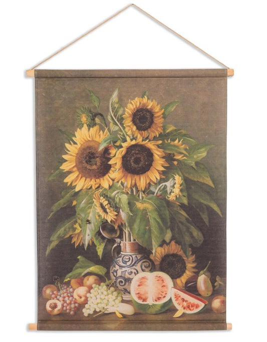 Sunflower Boho Hanging Canvas Print