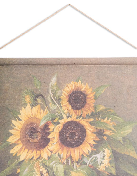 Sunflower Boho Hanging Canvas Print