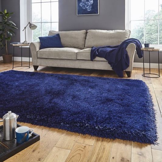 Mia Navy Thick Pile Rug