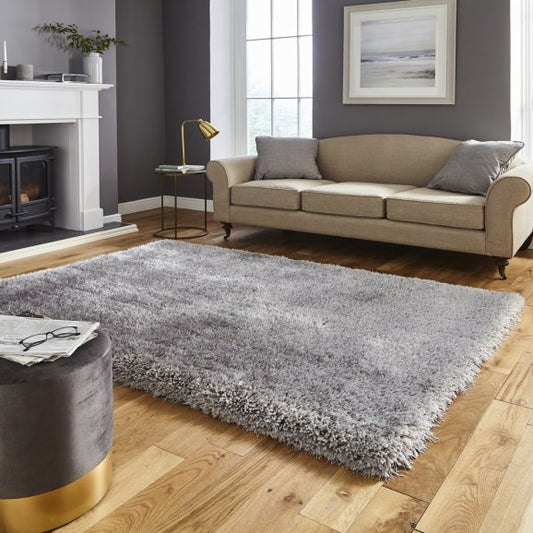 Mia Silver Thick Pile Rug