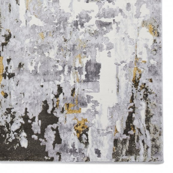 Leo Gold/Grey Abstract Rug