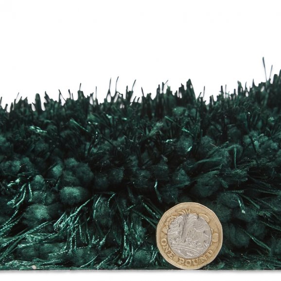 Mia Emeral Green Thick Pile Rug
