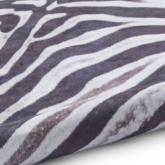 Faux Zebra Print Rug