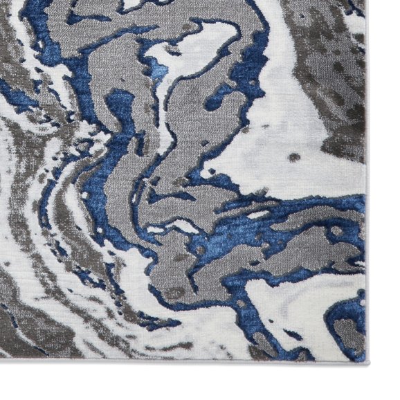 Leo Abstract Rug Grey/Navy