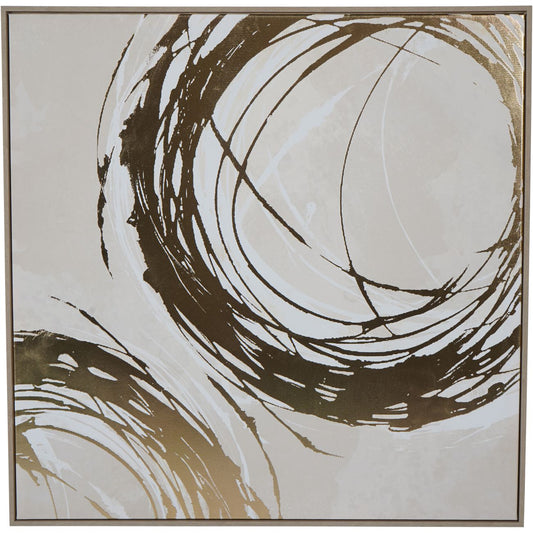 Gold Spheres Framed Wall Art
