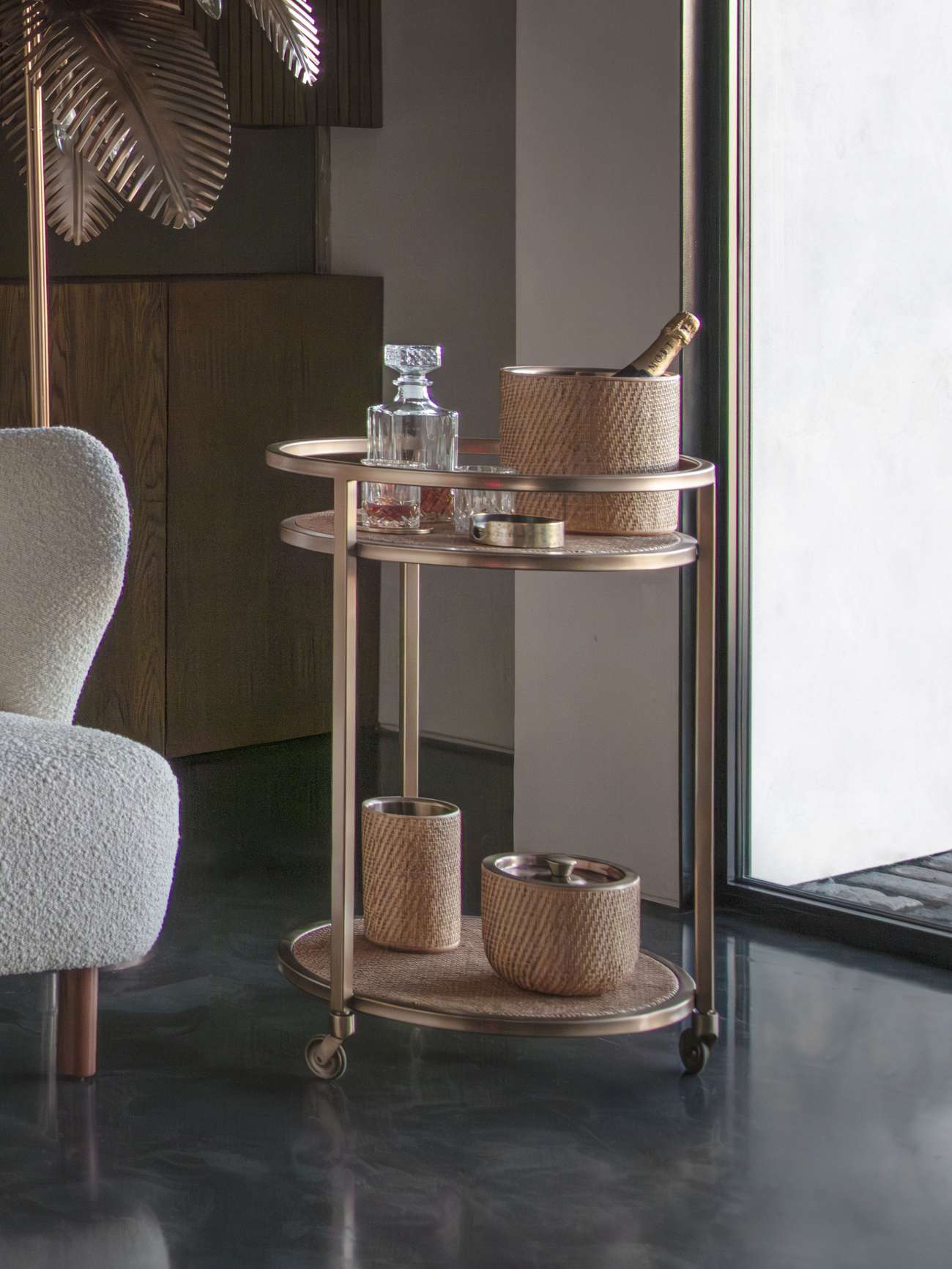 Rattan Champagne Cooler
