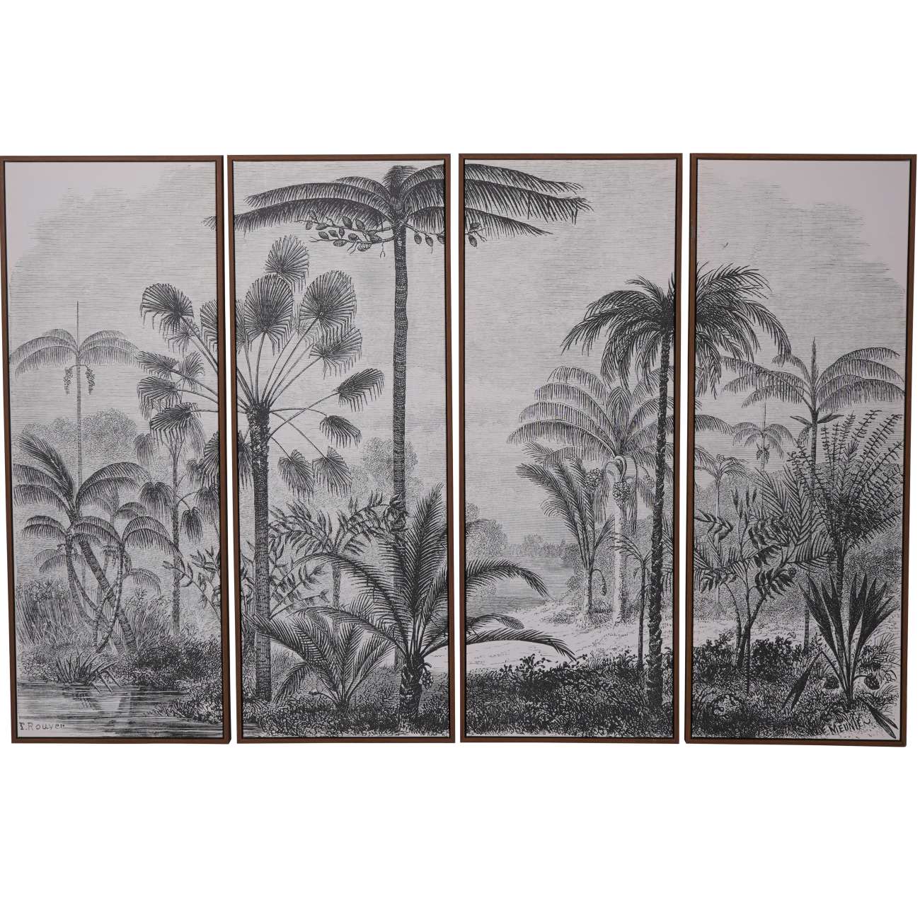 Tropical Jungle Set of 4 Framed Wall Art