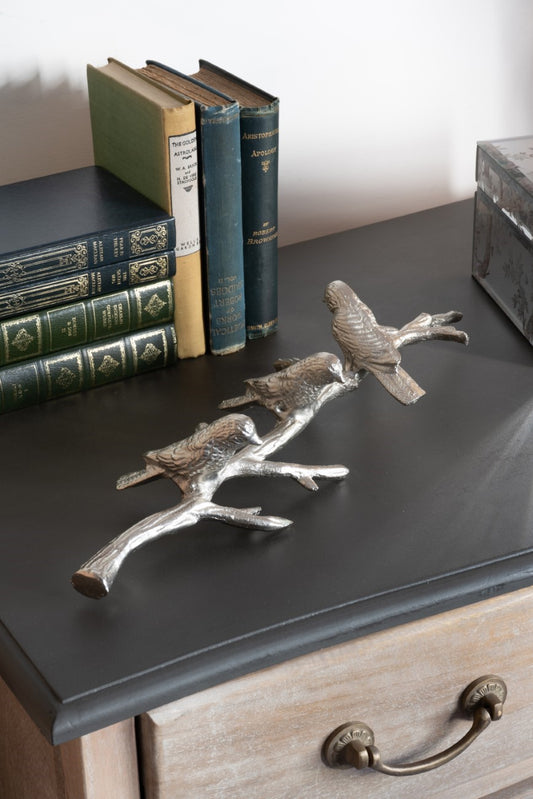 Silver Pretty Birds Ornament