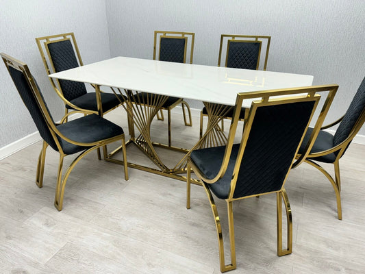 Cassandra Dining Table and 4 Chairs