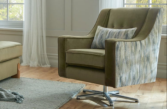 Lux Swivel Chair Plush Khaki