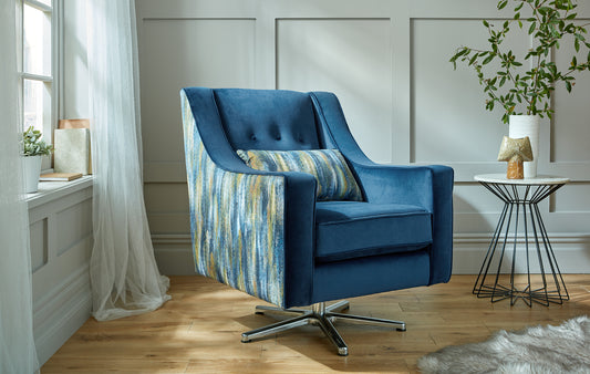 Lux Swivel Chair Navy