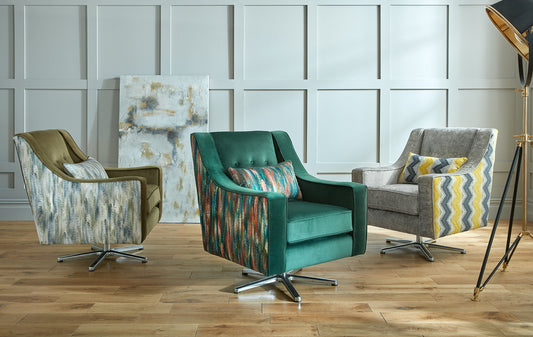 Lux Swivel Chair Emerald Green