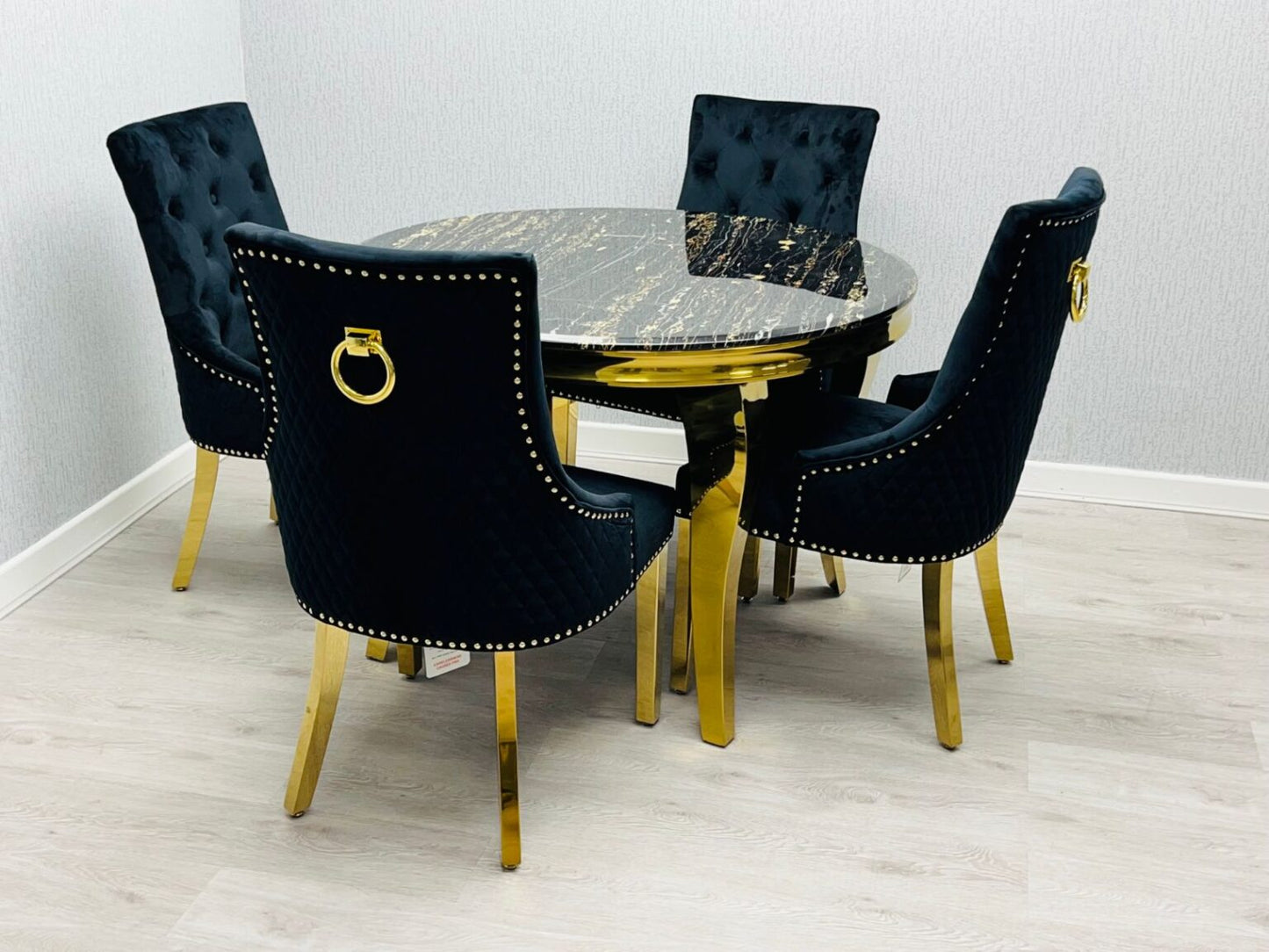 Rosileen Round Dining Table and 4 Chairs