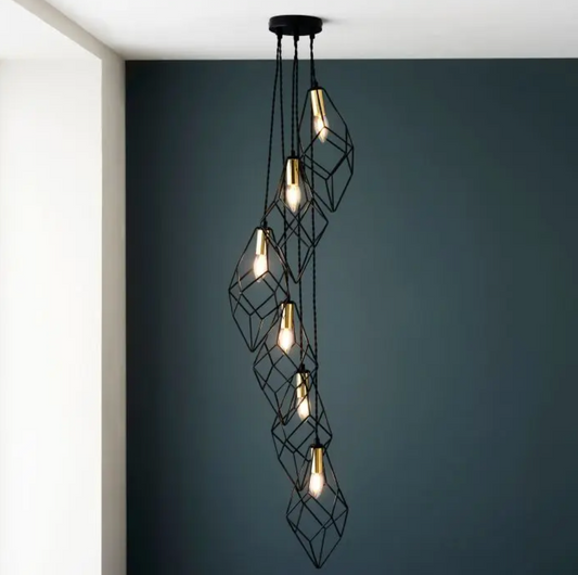 Johnson Black/Gold Pendant Light