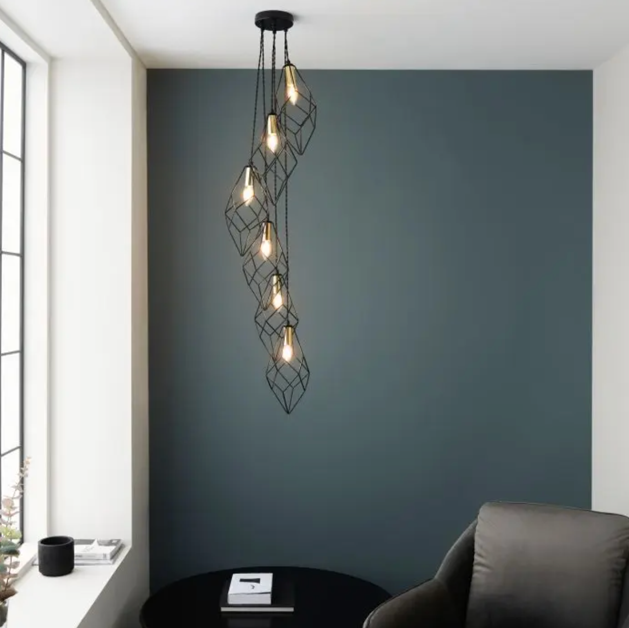 Johnson Black/Gold Pendant Light